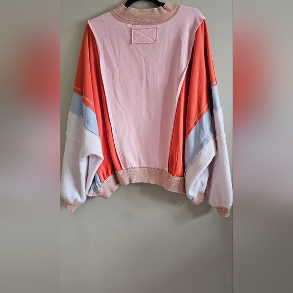 Bucklist Oversized Colorblock Bomber Jacket Raw Edge Med/Large NWT$86 - Picture 13 of 15